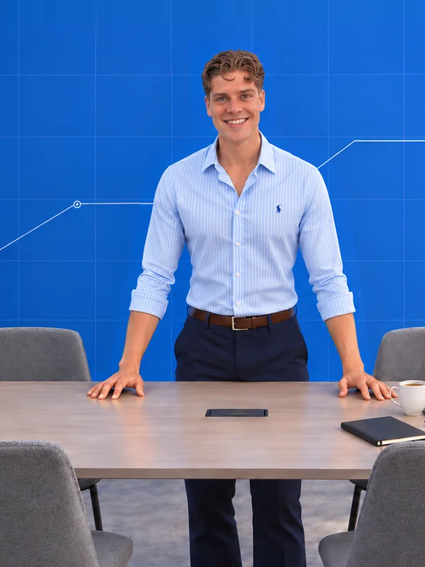 Sebastiaan de Kok aan de overlegtafel bij SiteChef